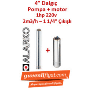 ALARKO 4SDM2/16 DMD 1Hp 220v 1 1/4'' Çıkışlı 4'' Derin Kuyu Sondaj