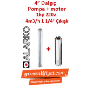 ALARKO 4SDM4/10 DMD 1Hp 220v 1 1/4'' Çıkışlı 4'' Derin Kuyu Sondaj