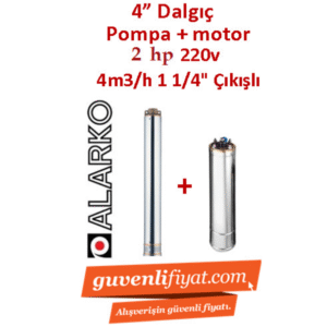 ALARKO 4SDM4/18 DMD 2Hp 220v 1 1/4'' Çıkışlı 4'' Derin Kuyu