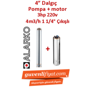 ALARKO 4SDM4/24 DMD 3Hp 220v 1 1/4'' Çıkışlı 4'' Derin Kuyu